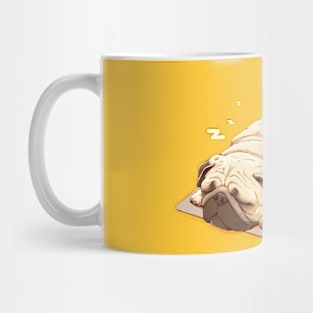 Cute pug trying to do yoga Mug